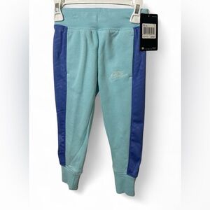Nike Kids Aqua and Royal Blue Joggers- Girls Size 4